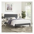 king size platform bed with storage Modway Furniture Beds Gray
