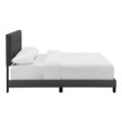 velvet bed frame queen Modway Furniture Beds Gray