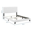 gray bed frame queen Modway Furniture Beds White