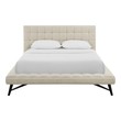 queen wood headboard and frame Modway Furniture Beds Beige