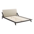 queen low profile bed frame with headboard Modway Furniture Beds Cappuccino Beige