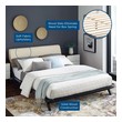 queen low profile bed frame with headboard Modway Furniture Beds Cappuccino Beige