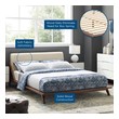 modern upholstered king bed Modway Furniture Beds Walnut Beige