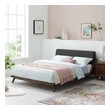wood frame queen bed frame with headboard Modway Furniture Beds Walnut Gray