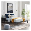 wood storage bed queen Modway Furniture Beds Gray