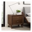nightstand light brown Modway Furniture Case Goods Night Stands Walnut