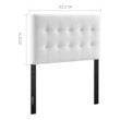 twin bed with footboard Modway Furniture Headboards White