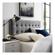 full bed frame without headboard Modway Furniture Headboards Gray