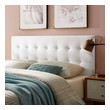 white fabric bed frame king Modway Furniture Headboards White