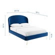 bed frame queen grey Modway Furniture Beds Navy