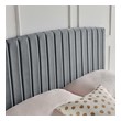 velvet tufted queen bed Modway Furniture Headboards Charcoal