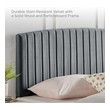 cushion for bed headboard Modway Furniture Headboards Charcoal