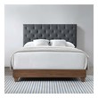 grey upholstered bed with storage Modway Furniture Beds Walnut Gray