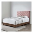 king size flat bed frame Modway Furniture Beds Walnut Dusty Rose