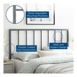 double bed headboard Modway Furniture Headboards Gray