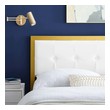queen bed headboard with shelves Modway Furniture Headboards Gold White