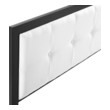 white bed with cushion headboard Modway Furniture Headboards Black White
