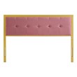 california king bed upholstered headboard Modway Furniture Headboards Gold Dusty Rose