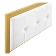 leather headboard king size bed Modway Furniture Headboards Gold White