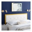 leather headboard king size bed Modway Furniture Headboards Gold White