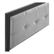 cushion headboard Modway Furniture Headboards Black Light Gray