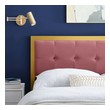 upholstered bed head queen Modway Furniture Headboards Gold Dusty Rose