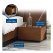 bedroom bed table Modway Furniture Case Goods Walnut