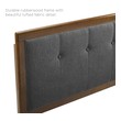 upholstered bed frame without headboard Modway Furniture Headboards Walnut Charcoal