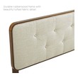 single bed headboard cover Modway Furniture Headboards Walnut Beige