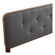upholstered headboard footboard Modway Furniture Headboards Walnut Charcoal