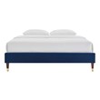 cream tufted bed Modway Furniture Beds Navy