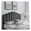 metal bed frame with headboard Modway Furniture Headboards Charcoal