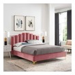 queen size upholstered headboard and frame Modway Furniture Beds Dusty Rose