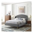 full bed frame white Modway Furniture Beds Gray