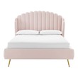 low profile upholstered king bed Modway Furniture Beds Pink