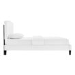 queen metal platform bed frame with headboard Modway Furniture Beds White