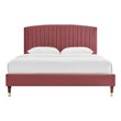 full size platform bed with storage and headboard Modway Furniture Beds Dusty Rose