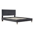 tufted king bed Modway Furniture Beds Charcoal