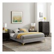 king size tufted headboard and frame Modway Furniture Beds Light Gray