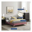 metal twin bed frame with storage Modway Furniture Beds Dusty Rose