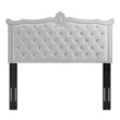 white queen bed frame with headboard and footboard Modway Furniture Headboards Light Gray
