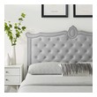 bed without headboard decorating ideas Modway Furniture Headboards Light Gray