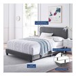 white wood platform bed queen Modway Furniture Beds Gray