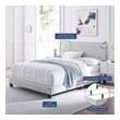 white upholstered bed frame king Modway Furniture Beds Light Gray