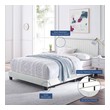 gray full size bed frame Modway Furniture Beds White