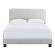 king bed frame with headboard modern Modway Furniture Beds Light Gray