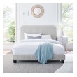 king bed frame with headboard modern Modway Furniture Beds Light Gray