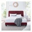 bed frame and head board Modway Furniture Beds Maroon