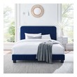 twin metal bed frame with wheels Modway Furniture Beds Navy
