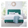 grey velvet queen bed Modway Furniture Beds Teal